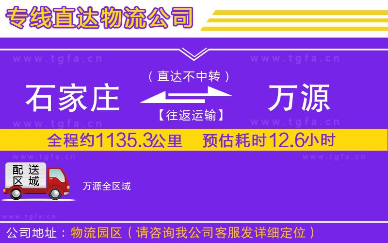 石家莊到萬源物流公司