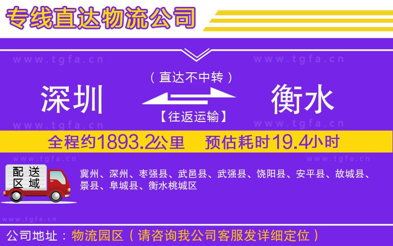 深圳到衡水物流專線