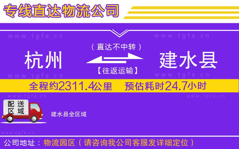 杭州到建水縣物流專線