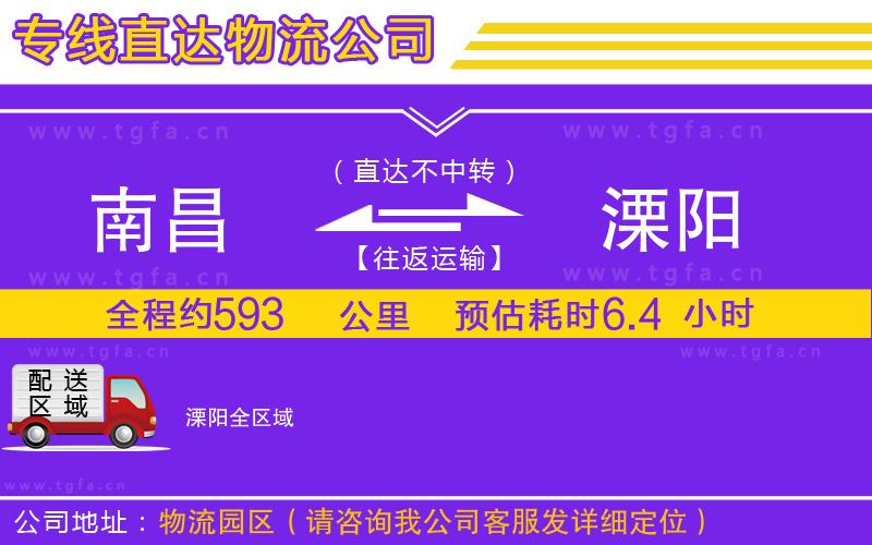 南昌到溧陽物流公司