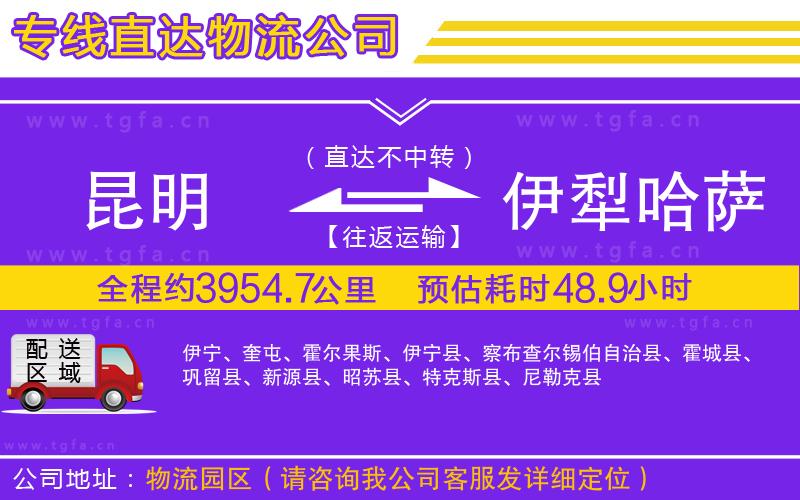昆明到伊犁哈薩克自治州物流公司
