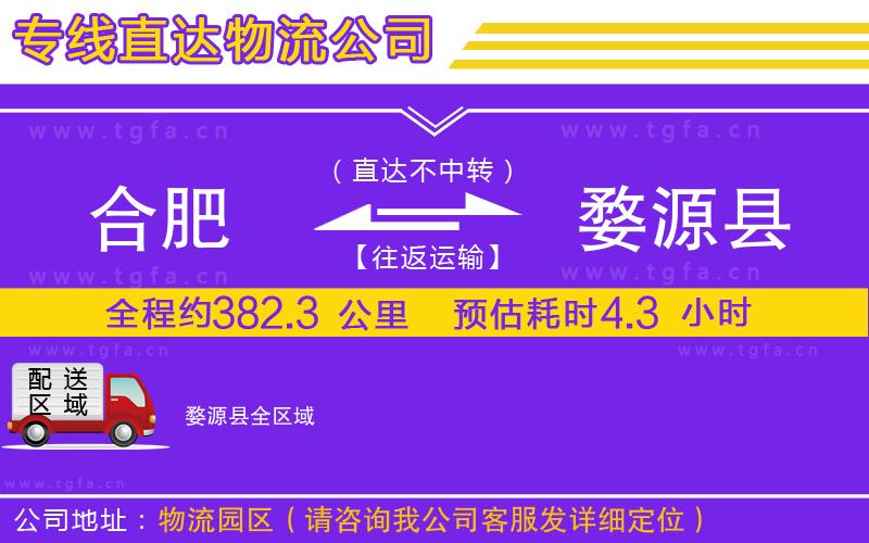 合肥到婺源縣物流公司