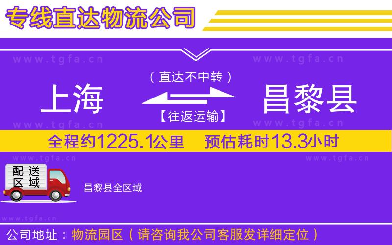 上海到昌黎縣物流公司