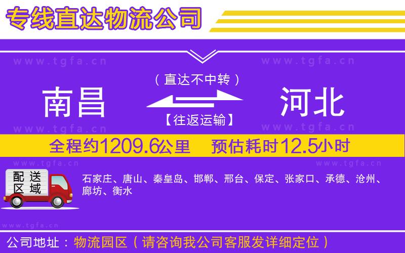 南昌到河北物流公司