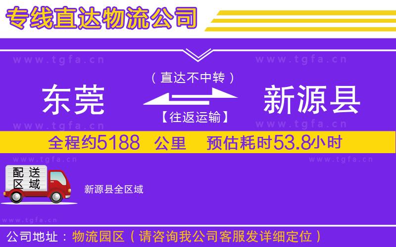 東莞到新源縣物流公司