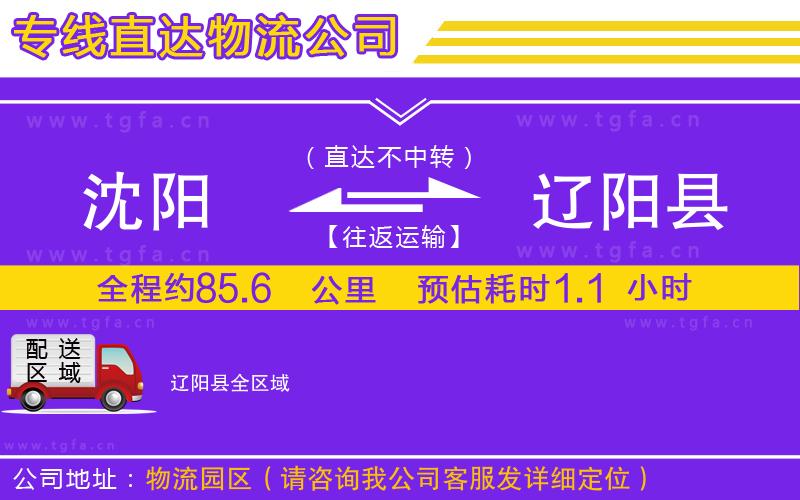 沈陽到遼陽縣物流專線