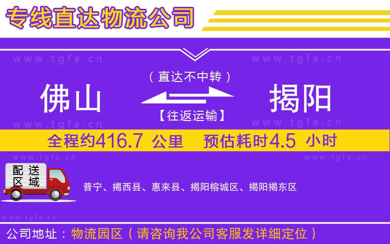 佛山到揭陽物流公司