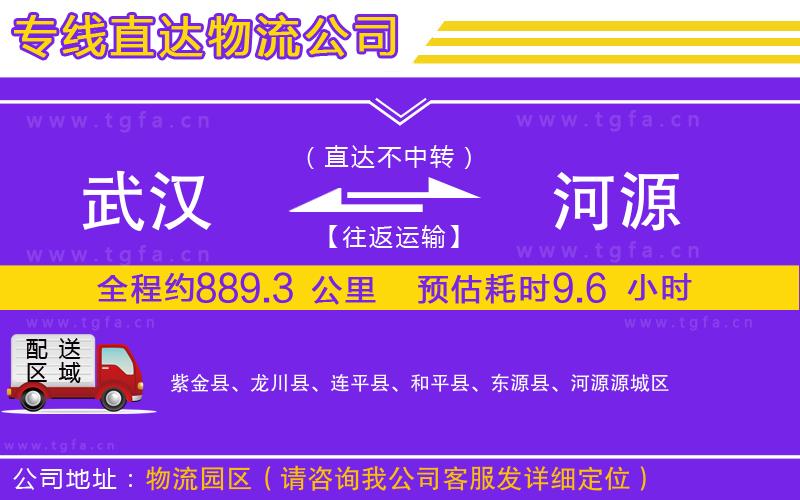 武漢到河源物流專線