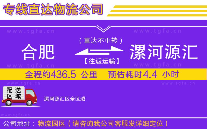 合肥到漯河源匯區(qū)物流公司