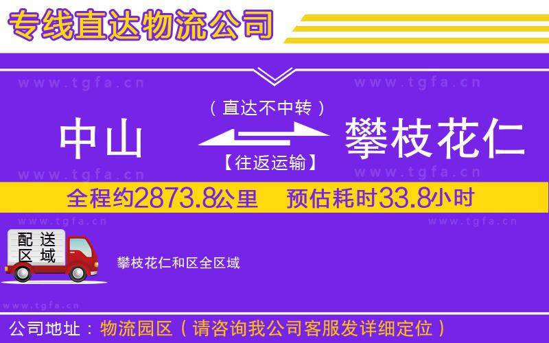 中山到攀枝花仁和區(qū)物流專(zhuān)線(xiàn)