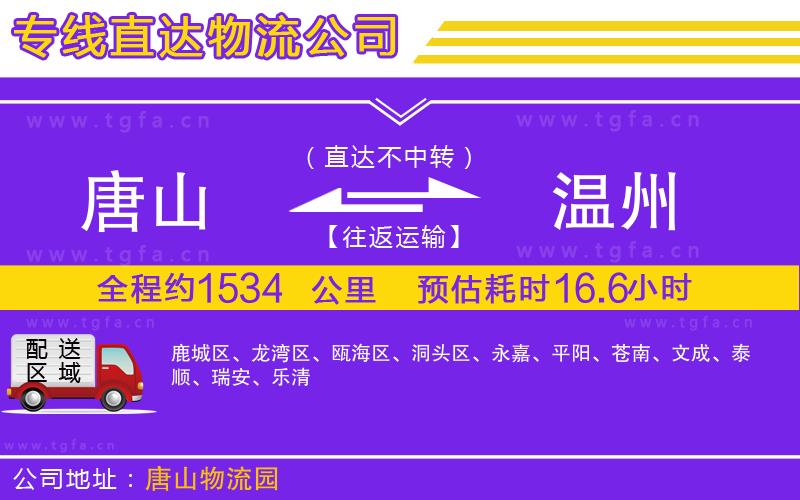 唐山到溫州貨運公司