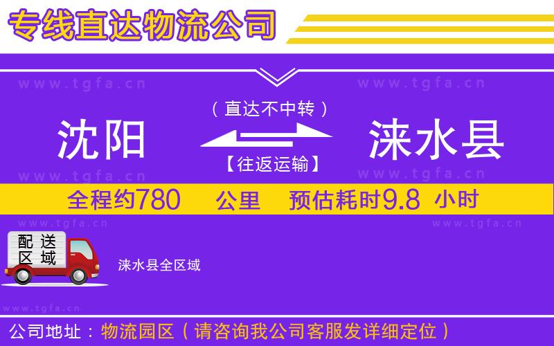 沈陽到淶水縣物流專線