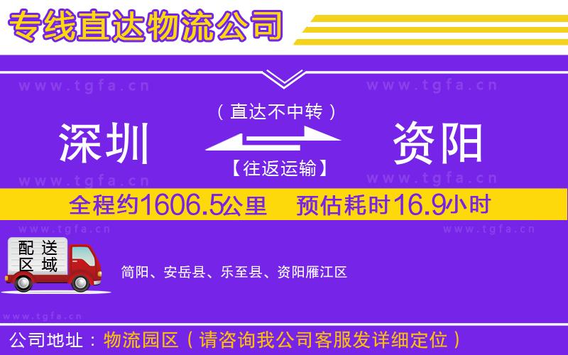 深圳到資陽物流公司