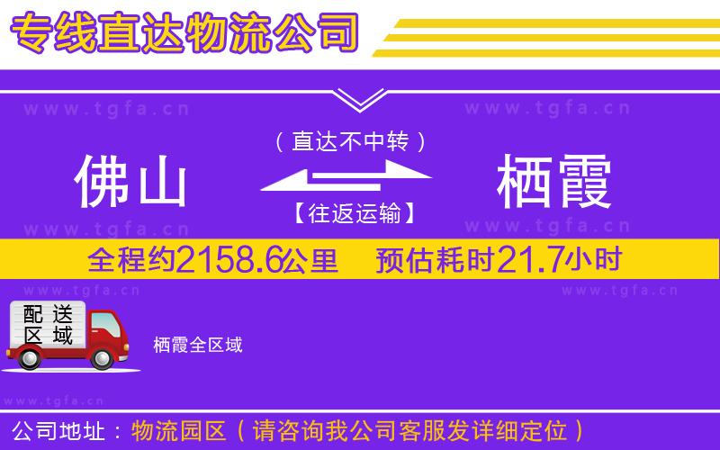 佛山到棲霞物流專(zhuān)線