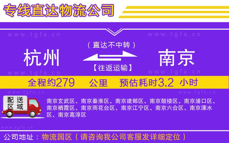 杭州到南京物流專線