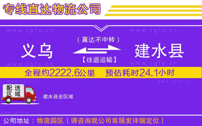 義烏到建水縣物流專線