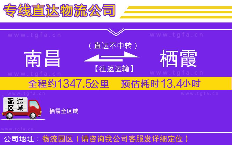 南昌到棲霞物流專線