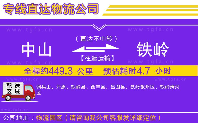 中山到鐵嶺物流專(zhuān)線(xiàn)