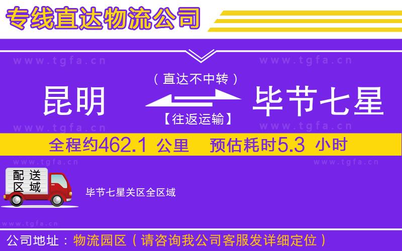 昆明到畢節(jié)七星關(guān)區(qū)物流專線