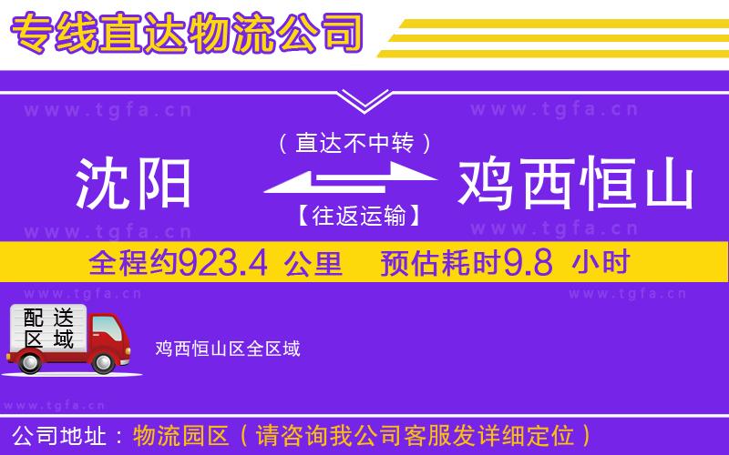 沈陽(yáng)到雞西恒山區(qū)物流公司